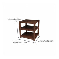 3-Tier Solid Wood Audio Rack Sturdy Structure Walnut Amplifier Stand Heavy Duty High-Fidelity Equipment Shelf for Audiophiles, Listening Room