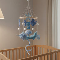 Baby Crib Mobile Gentle Sound Felt Creature Mobile Eco-Friendly Material