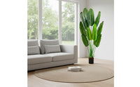 Low Maintenance Large Artificial Floor Plant No Watering Artificial Traveler's Palm Easy to Clean Faux Traveler's Palm Fade-Resistant for Allergy Sufferers, Living Room