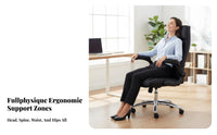 Reclining managerial Chair with Footrest Thickly Padded Computer Recliner Adjustable Height sturdy Duty for Students, Study Room