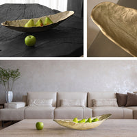 Modern European Light Luxury Gold Hammered Long Tray for Living Room Entryway