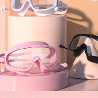 Waterproof Swim Goggles with Earplugs HD Vision Swimming Goggles Leak-Proof Pool Glasses Comfortable Fit for Adults, Diving, Training