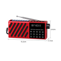 Numeric Keypad Digital Portable Radio Telescopic Antenna USB Bluetooth Radio Recording Function