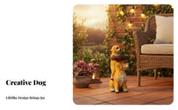 Dog Statue Bird Feeder Weather-Resistant Puppy Bird Feeder Waterproof Resin Dog Sculpture for Gardeners, Yard, Patio, Porch