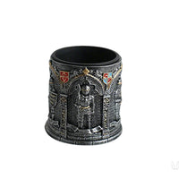 Roman Medieval Knight Relief Flower Pot - Creative Desktop Ornament