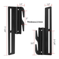 2 Pieces Bolt on to Hook on Adapter Adjustable Hook on Bed Rail Bracket