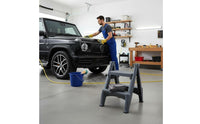 2-Step Folding Stool Foldable 2-Step Folding Ladder Thickened for Car Wash, Home