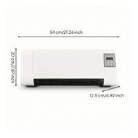 Digital Wall-Mounted Heater Touch Screen Bladeless Heater Space-Saving Quiet for Bedroom