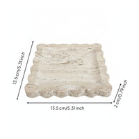 Stone Tray with Edge Carved for Tabletop, Vanity