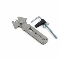 Zip Fastener Jig Silver Leather Corner Tool with Hex Key Portable for Workshop
