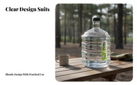 Octagonal Water Tank Lightweight Transparent Water Storage Jug Easy to Clean Camping Equipment for Road Trips