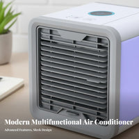 Mini Air Conditioner Humidifier Function Portable Water-Cooled Chiller Multi-Functional Mini Water-Cooled Chiller for Office, Desktop, Bedroom