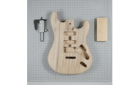 Handmade Unfinished Electric Guitar Body DIY Friendly Basswood Guitar Body Paintable Musical Instrument Part for Luthiers, Workshop