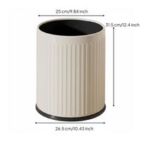 Large Trash Pail Long-Lasting Round Trash Can Space Saving