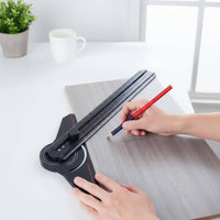 Double Scale (Inch/CM) Aluminum Alloy Scribing T-Ruler Multifunctional Adjustable T-Square Ruler Etched Markings Sliding Combination Square High Precision for Woodworkers, Carpenters, Drafting