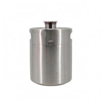 Stainless Steel Keg Barrel with Handhold Reusable Beer Keg Portable Beverage Container Sturdy for Homebrewers, Home Brewing, Parties