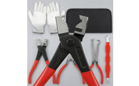 4 Pieces Zippered Case Automotive Specialty Pliers Set Plastic-Coated Handles 4 Piece Plier Kit Non-Slip Handle Plier Set for Mechanics, Car Repair, Garage