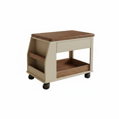 3-Tier Foldable Utility Trolley Multi-Functional Storage Cart With casters