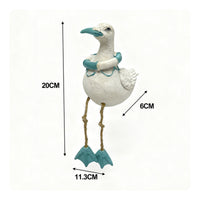Textured White Bird Figurine Decorative Hanging Bird Figurine for Landscape