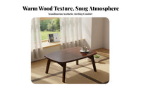 Foldable Tatami Table No Assembly Required Japanesedesign Floor Table for Adults