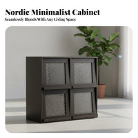 Minimalist Design Side Display Shelf Multi-Functional Tall Narrow Cabinet Space-Saving bookshelf Freestanding for Book Lovers, Apartment Dwellers, Homeowners, Living Room, Home Office, Small Spaces, Bedroom