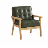 2 Pieces Armchair with Matching Side Table Japaneseaesthetic Design Seating Group Wide Seat Sturdy and Strong for Reception Area