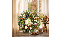Fall Wreath Lifelike Decor Festive for Entryway