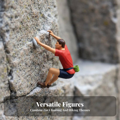 1:64 Scale Figure Realistic Features Miniature Climber Model Rock Climbing Figure High Intricacy Sports Theme Figurine