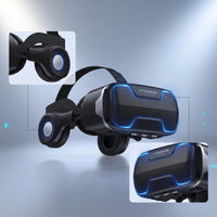 Simulated Reality Headset Head-Mounted VR Headset Simulated Reality Glasses Immersive VR Goggles Comfortable for Gamers, Gaming
