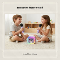 Wireless Kids Microphone, Bluetooth Speaker, Home Karaoke, Kuromi Theme, Family Fun