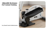 Silent Operation Mini Elliptical Stepper Quiet & Fluid Portable Elliptical Exercise Equipment Low Effect Mini Stepper Anti-Slip Pedals for Beginners, Seniors