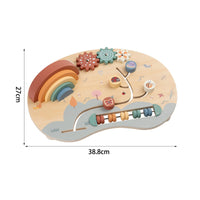 Wooden Busy Board Parent-Child Interaction Early Learning Toy Screen Sensory Play Item for Young Children