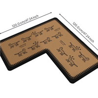 L-Shaped Diatom Mud Bath Mat Non-Slip Quick-Dry Rug