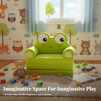 Cute Cartoon Designs creatureShaped Flipflip Sofa Foldable Design Convertible Foam Lounger Soft and Comfortable children's Furniture Ultra-Soft Material for Toddlers, Preschoolers, Parents, Playroom, Nursery, Rest Time, Reading Nook
