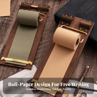 Hangable Retro Paper Roll Holder Easy Tear-Away Vintage Clipboard Notepad Decorative for Students, Cafe Owners, Study Room, Kitchen