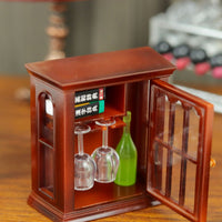 1:12 Scale Miniature Vintage Wall Cabinet Dollhouse Furniture