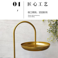 北欧简约双层收纳盘家居客厅酒店桌面杂物化妆品收纳首饰置物托盘