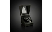 Carbon Fiber Watch Winder with Transparent Window Mechanical Watch Winder with Viewing Window Double Premium for Men, Desk, Dresser, Office