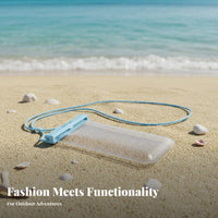 Waterproof Phone Sleeve Touchscreen Sensitive Underwater Phone Bag Hinged Lid Design Mobile Accessory for Swimmers, Boaters, Swimming, Beach