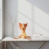 Maple Foliage Angel Warm Orange Tones Room Decoration Detailed Craftsmanship