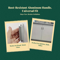 Aluminum Alloy Pull Handle, V-Shaped Sliding Glass Door Handle, sturdy, Easy to Install, Cabinet Drawer Handle, Silver
