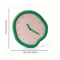 Decorative Wall Clock Green Silent Wall Clock Minimalist for Living Room, Study