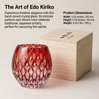 Kiriko-style Crystal Whiskey Glass, Light Luxury Retro