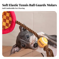 Tennis Racket Dog Toy Squeaker Inside Squeaky Racket Rope Toy Bite Resistant Pet Supply for Small Dogs, Young Dogs