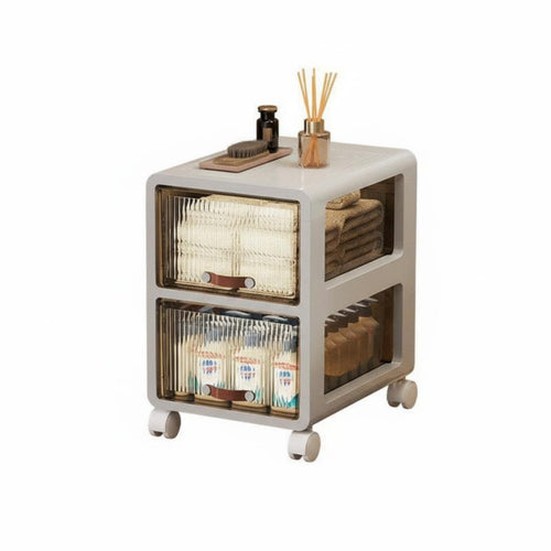 Slim Storage Tower Space-Saving Slim Rolling Cart Multitier for Narrow Spaces