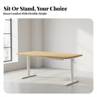 Hand Crank Adjustable Height Desk Stable Frame Manual Height Adjustable Desk Single Piece Desktop Study Table for Professionals, Bedroom