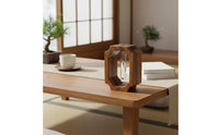 Walnut Wood Vase Japanese Design Test Tube Vase Creative Ornament for Table