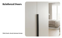 3-Door stand-alonestanding Closet Modern Simple Design 3-Door Wardrobe with Drawers Large Capacity Armoire for Apartment Dwellers, Homeowners, changing area