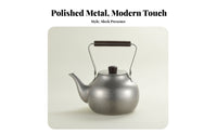 Curved Spout Stainless Steel Tea Kettle Stainless Steel Teapot Folding Handle Teapot Removable Lid