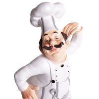 Creative Resin Chef Figurine Decorative Home Decor for Bar, Western Restaurant, Cafe, Cake Shop